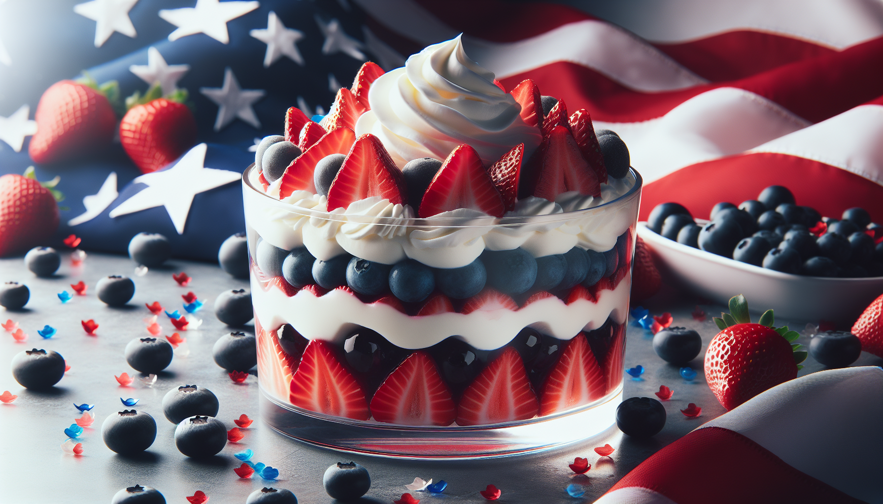 Independence Day Flavor: Single-Serving Berry Flag Trifle