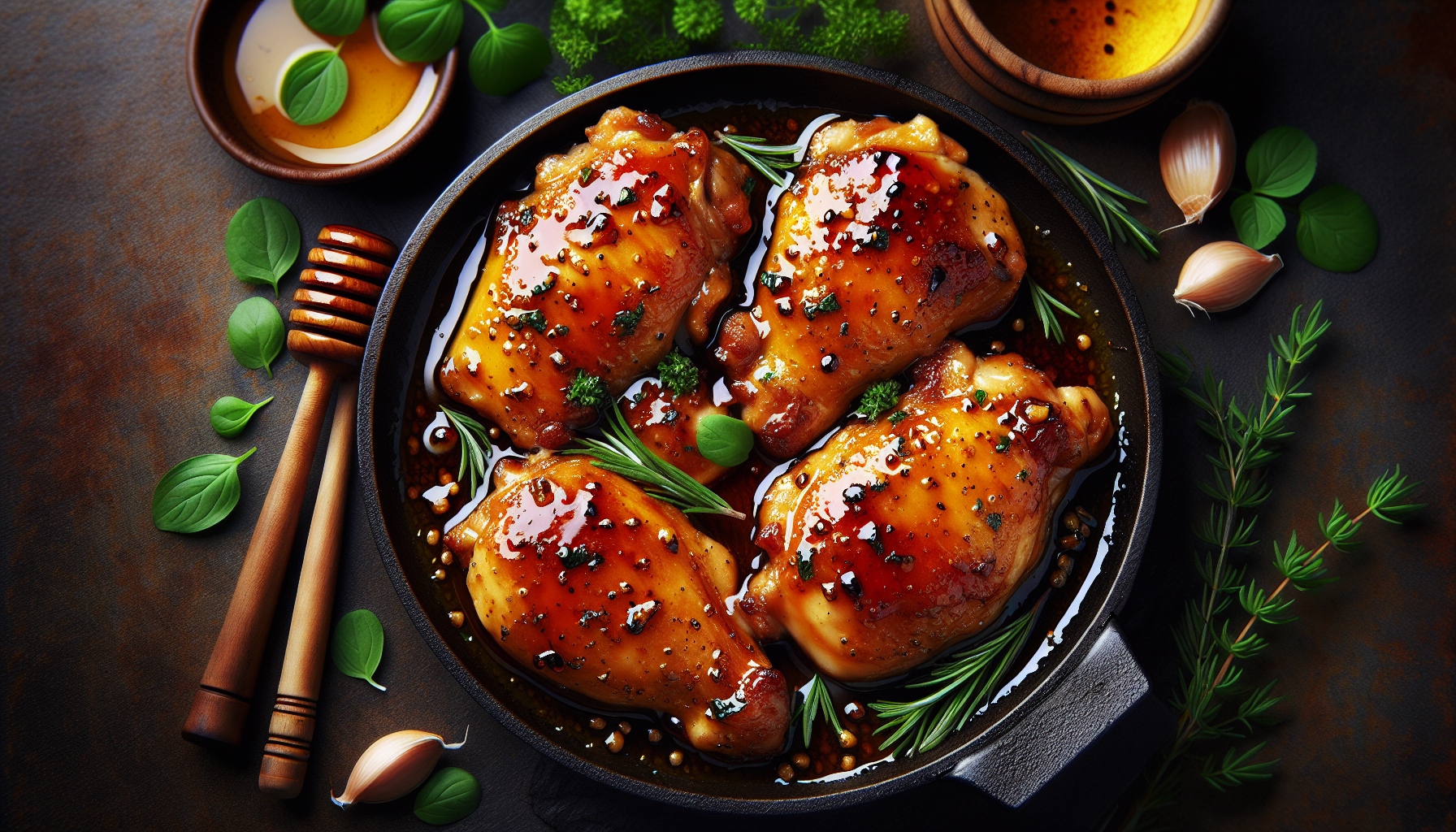 One-Pan Honey Mustard Chicken Thighs