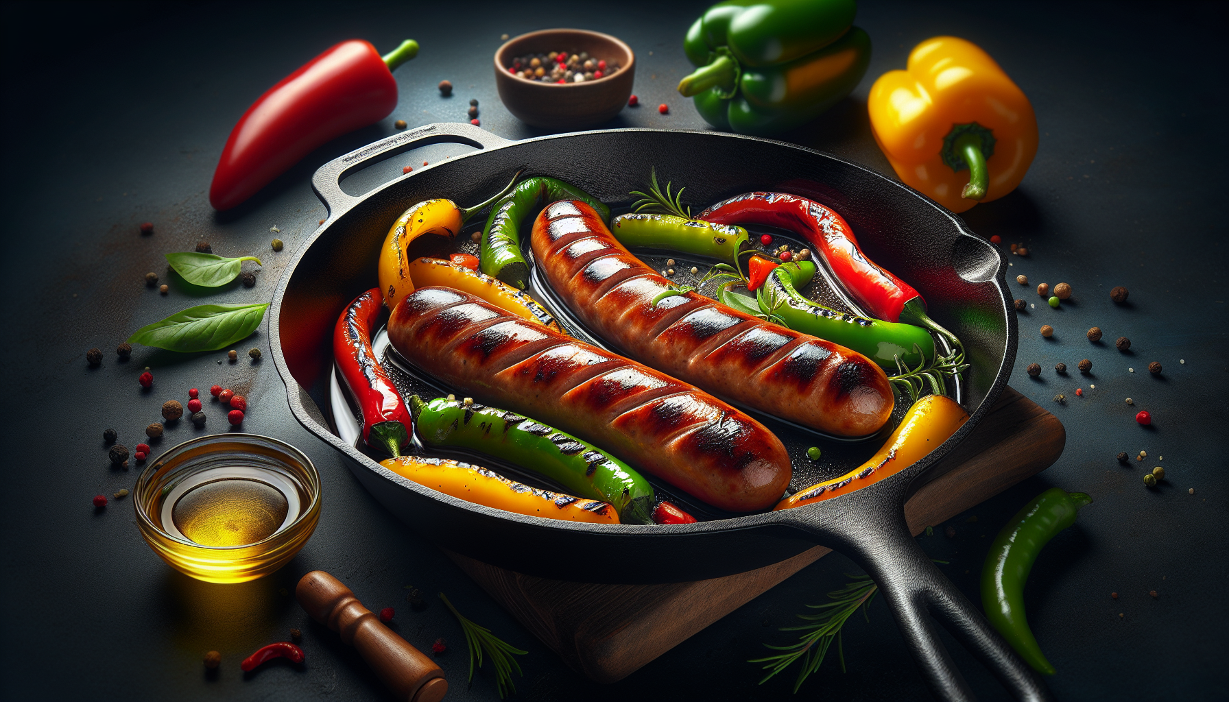 Simple Sausage And Peppers Skillet