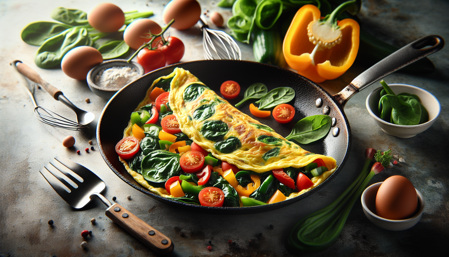 Veggie-Packed Omelette For One