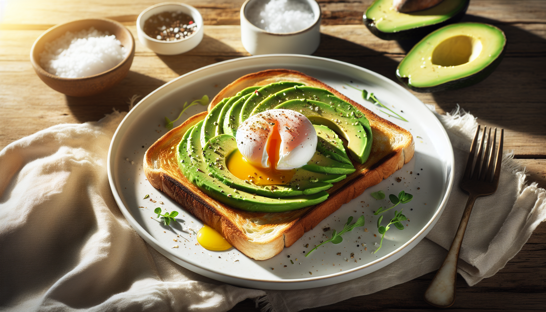 Creamy Avocado And Egg Toast