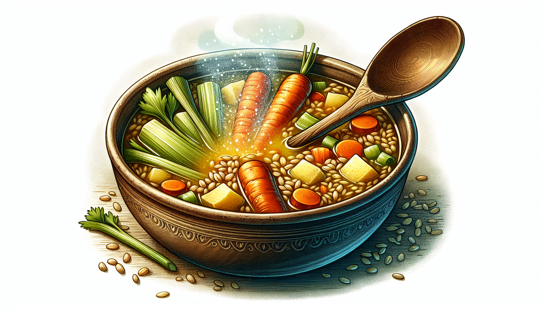 hearty vegetable and barley soup 4