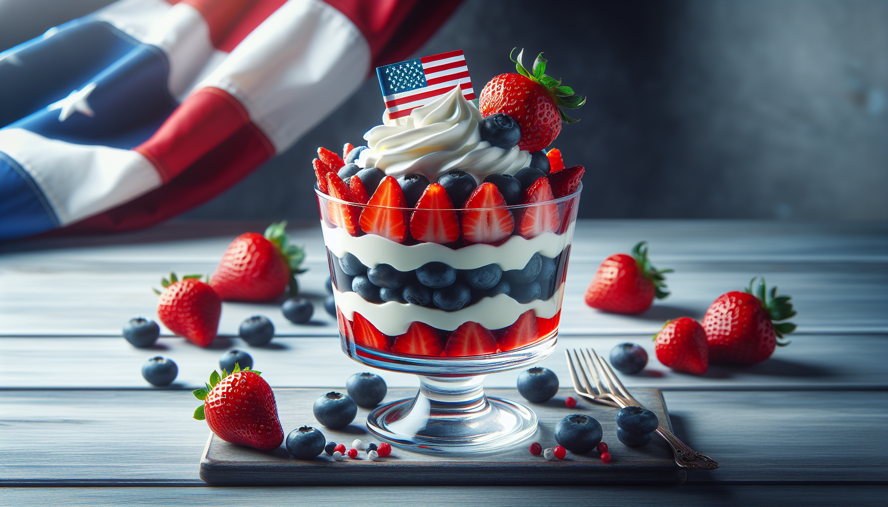 Independence Day Flavor: Single-Serving Berry Flag Trifle