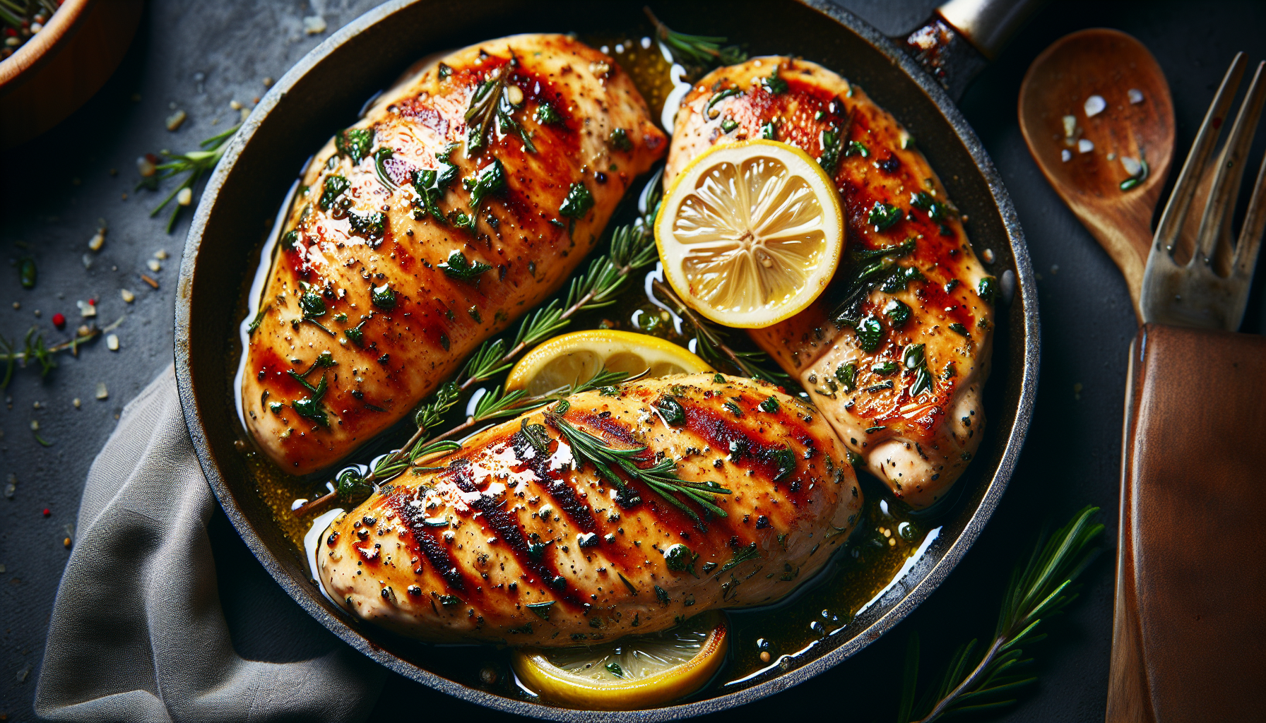 lemon herb chicken breast skillet 4