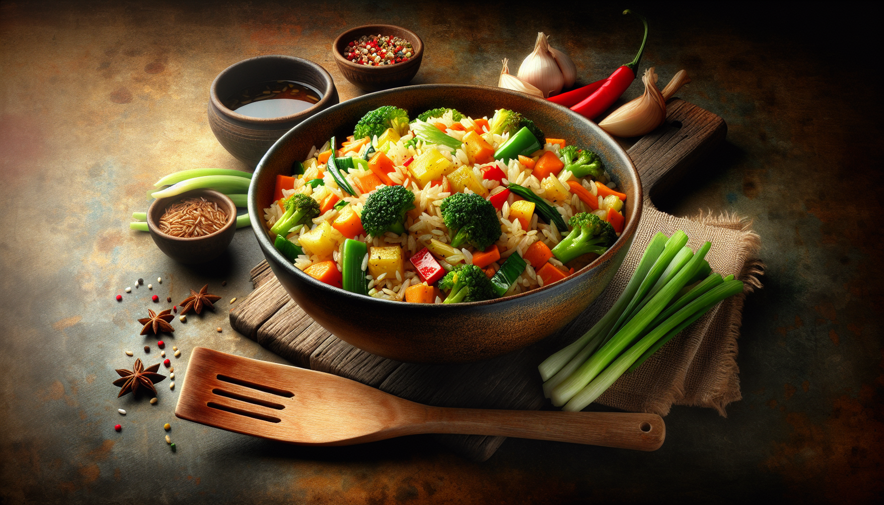 Simple Stir-Fried Rice With Vegetables